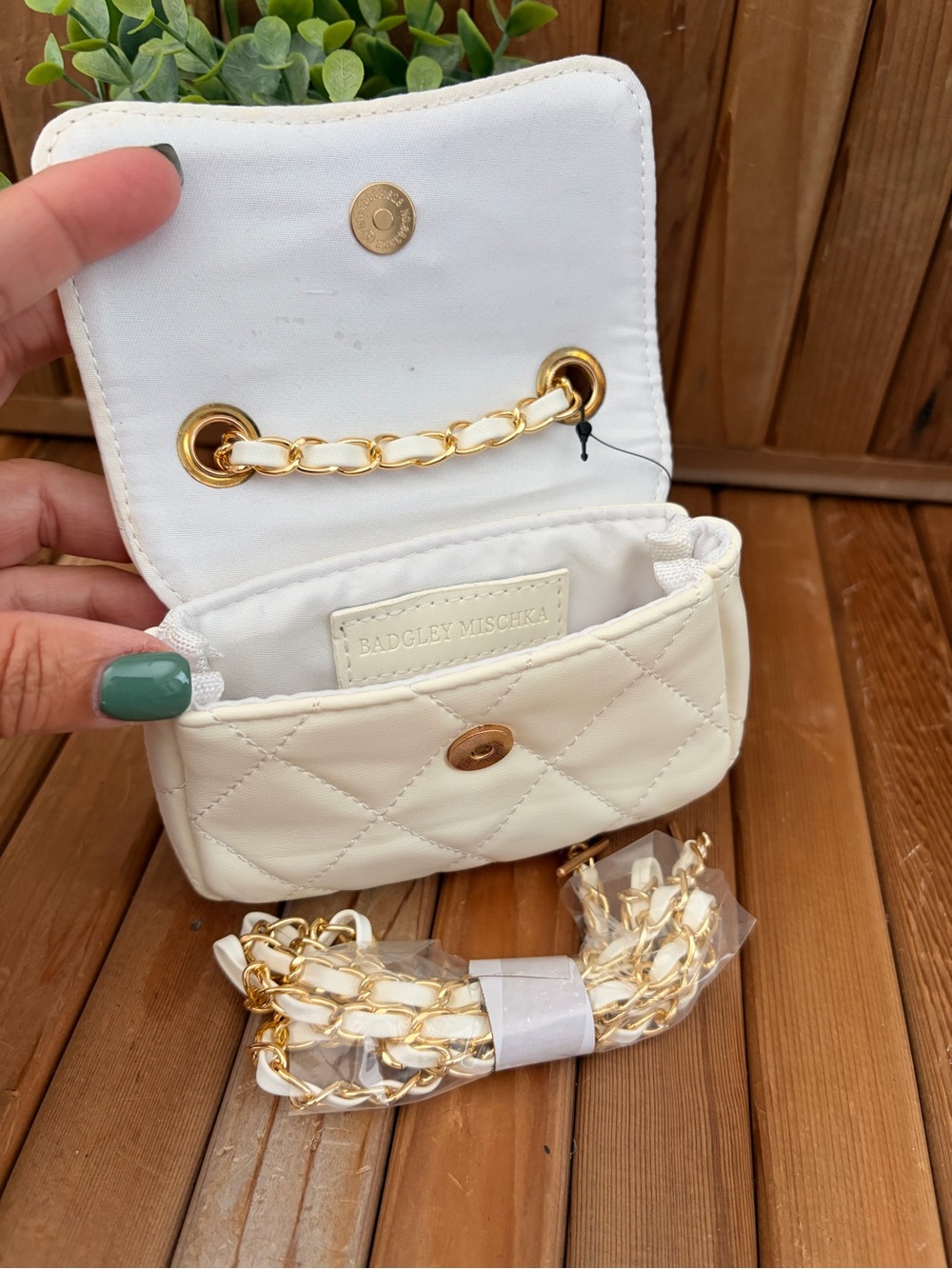 Two (2) Badgley Mischka Quilted Mini Crossbody Bag, Convertible Charm - Picture 5 of 6